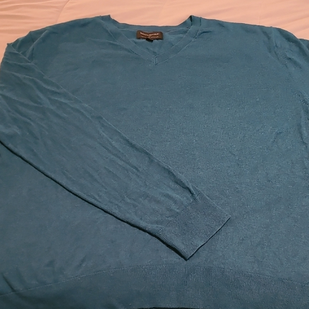 Banana Republic Factory V-Neck Sweater - Luxe Sweater Collection-Teal